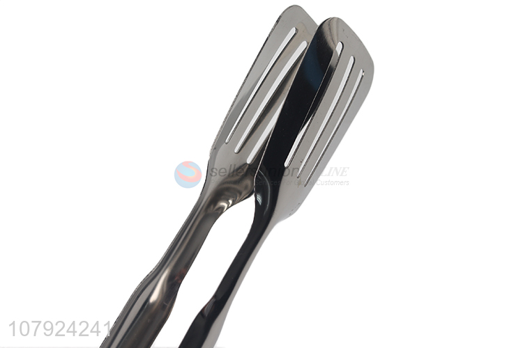 Hot selling kitchen utensils stainless steel food tong salad server