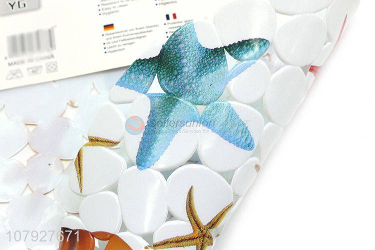 Good selling round starfish pattern shower bath mat for household