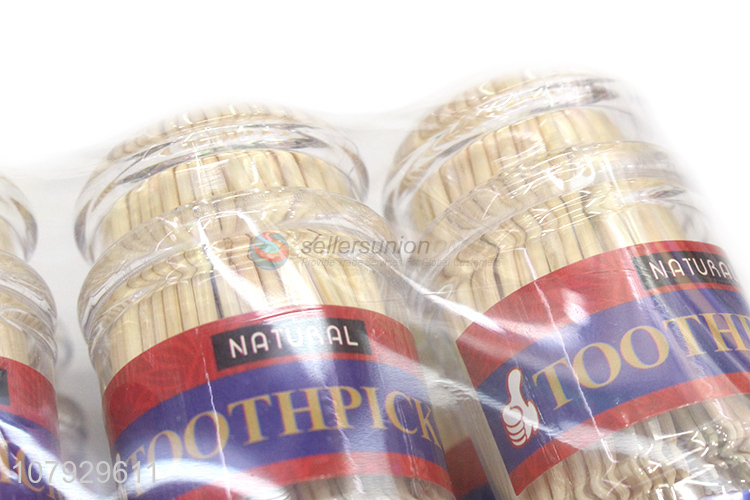 Wholesale price disposable pagoda toothpicks with bottle home toothpicks