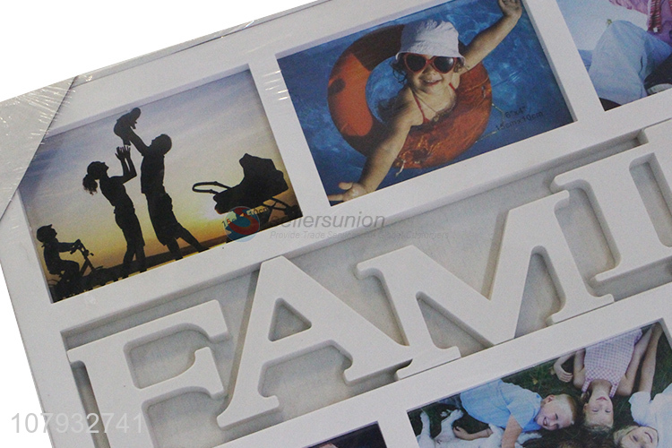 Hot sale creative family collage picture photo frame with six opening