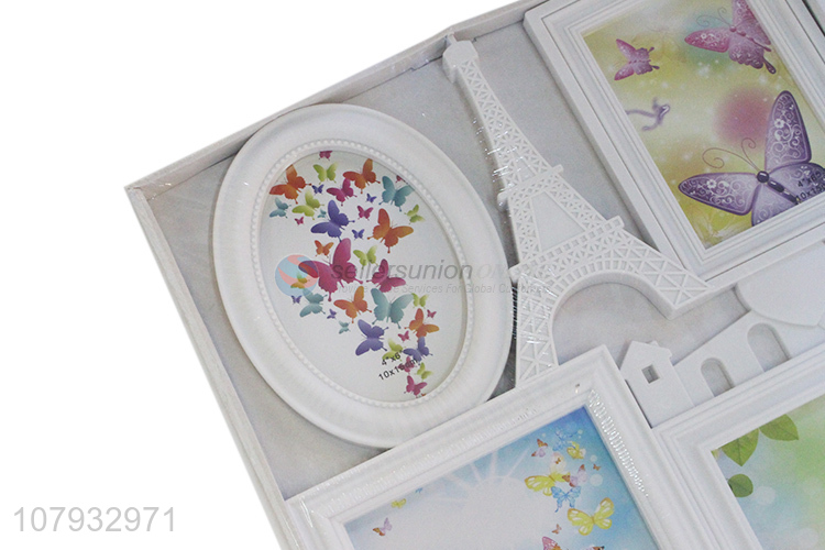 Best price four openings plastic combination photo frame for decoration