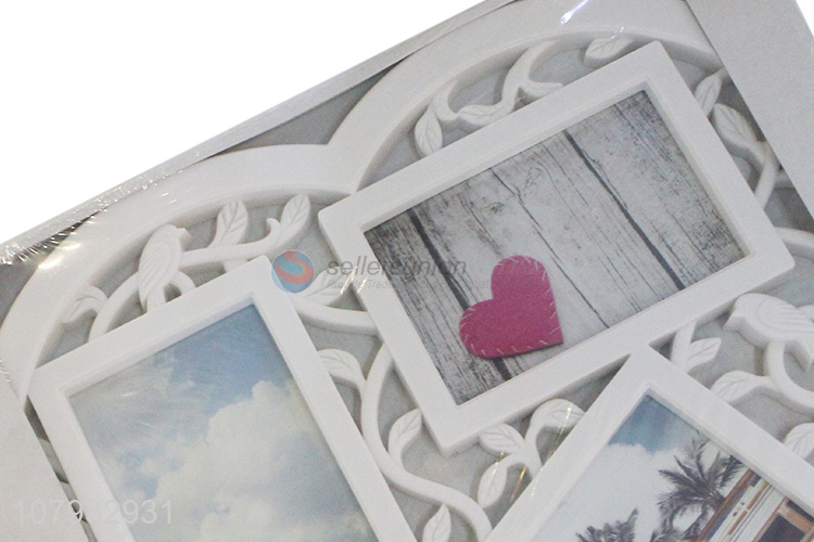 New arrival heart shape plastic collage photo frame with top quality