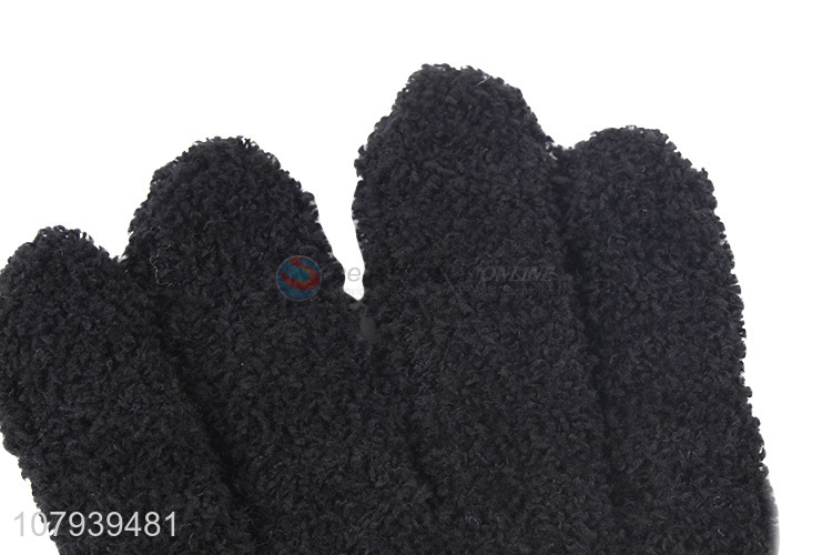 Good Quality Winter Warm Gloves Ladies Five Finger Glove