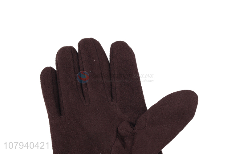 Hot selling men winter warm gloves fleece lined outdoor cycling gloves