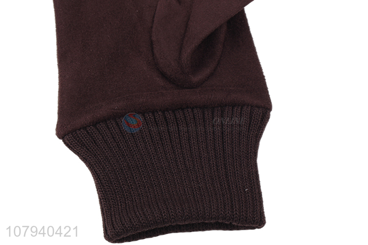 Hot selling men winter warm gloves fleece lined outdoor cycling gloves