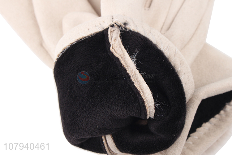 Online wholesale ladies winter gloves faux fur driving cycling gloves