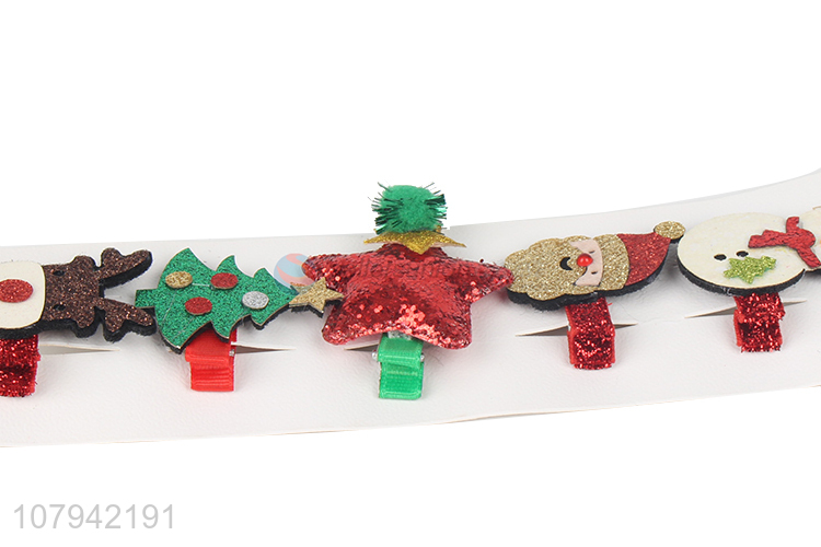 Hot Selling 5 Pieces Christmas Hair Pins Set For Christmas Decoration