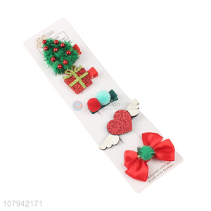 Good Sale 5 Pieces Colorful Hairpins For Christmas Decoration