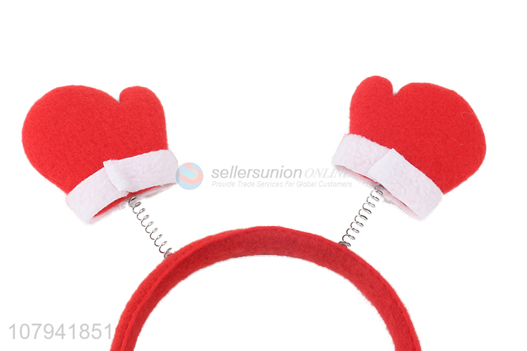 Cute Gloves Head Band Plastic Hair Hoop For Christmas Decoration