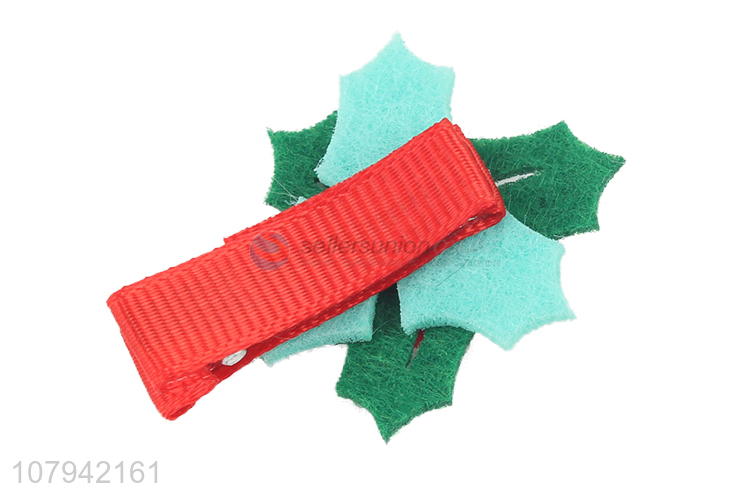 Custom Colorful Christmas Tree Glitter Santa Claus Hairpins Wholesale