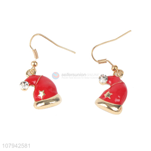 Wholesale Stylish Christmas Hat Pendant Earring For Women