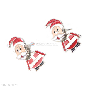 Unique Design Santa Claus Ear Stud Ladies Christmas Decoration Earring