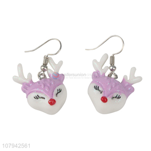 Lovely Christmas Deer Pendant Earring Fashion Jewelry For Women