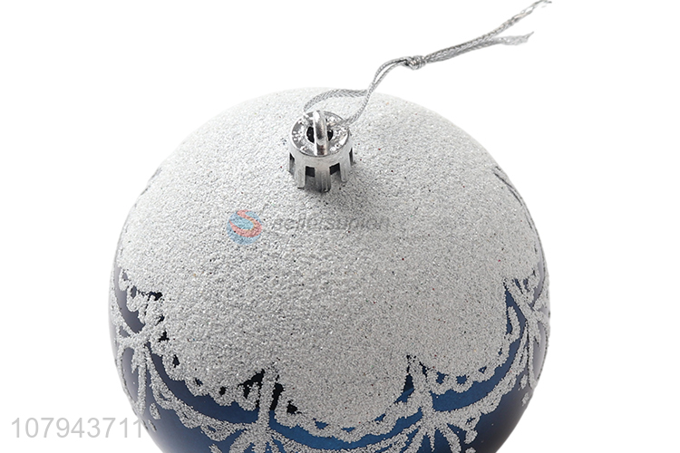 Yiwu wholesale blue glitter Christmas ball party Christmas tree pendant