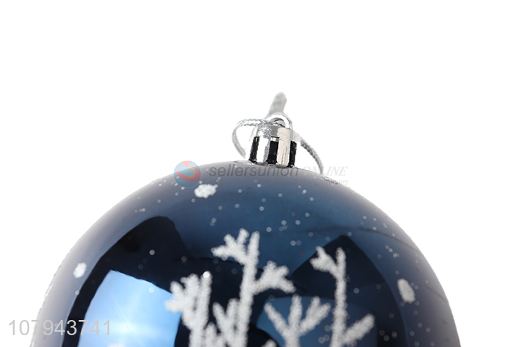 New Arrival Blue 8CM Painted Christmas Ball Universal Christmas Tree Ornament