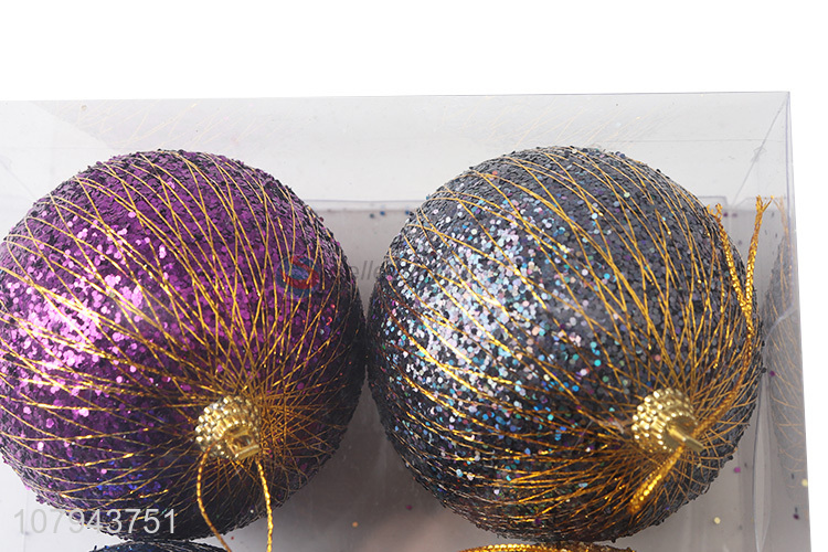 Good quality multicolor 8CM painted ball Christmas ball Christmas tree ornaments