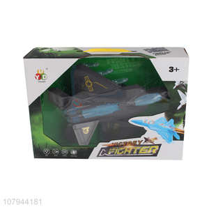 Lastest arrival grey plastic music toy plane children light airplane