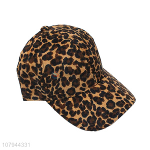 Low price leopard grain pattern fashion peaked hat cup for sale