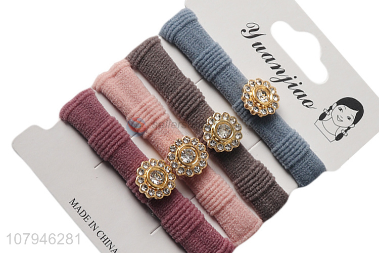 Most popular multi-color ladies temperament hair ring simple hair accessories set