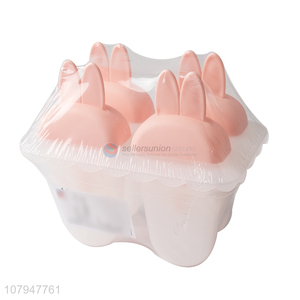 Cute Design 4 Pieces Popsicle Mold Cartoon Ice Mold