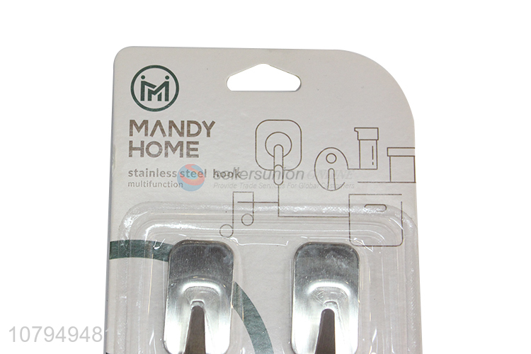 Factory direct sale stainless steel metal hooks non-perforated hooks