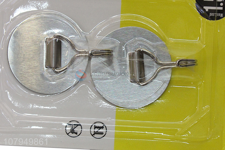 Factory direct sale silver round stainless steel large sticky hook 3pcs