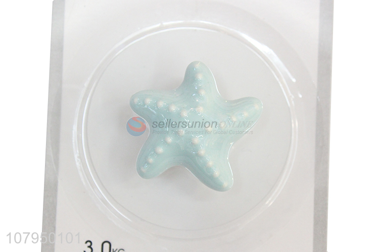 Yiwu exports blue starfish ceramic hook household creative sticky hook