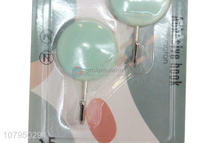 Wholesale green round plastic sticky hook household universal hook