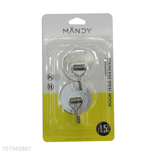 Factory direct sale silver round stainless steel large sticky hook 3pcs