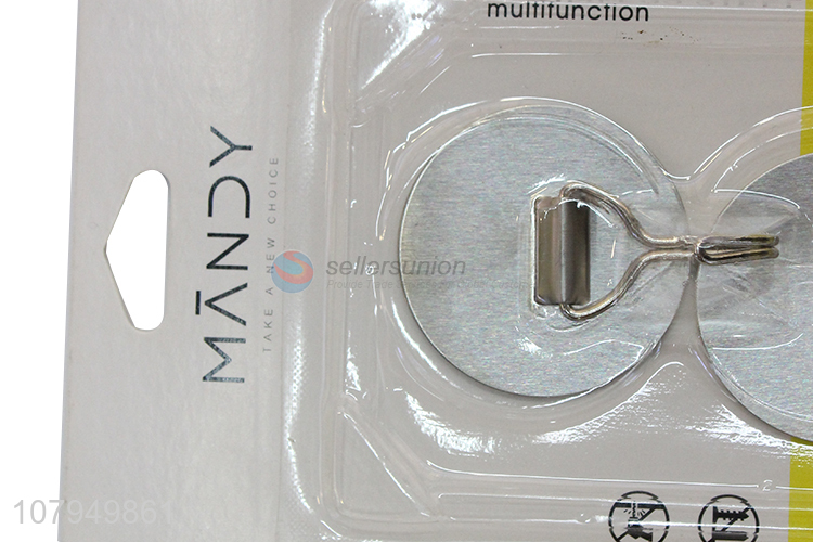 Factory direct sale silver round stainless steel large sticky hook 3pcs