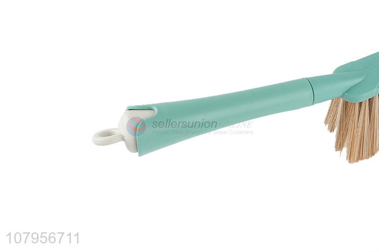 Good quality green short handle plastic cleaning brush for household