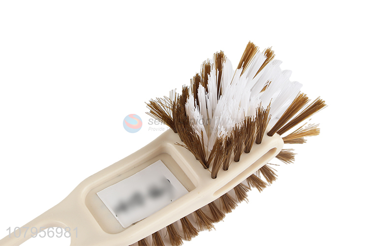 New product beige plastic toilet brush hanging type cleaning brush