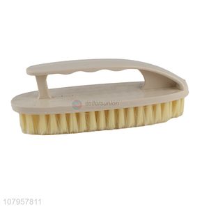 Good sale beige plastic laundry brush home scrubbing brush