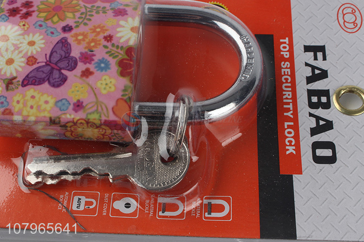 Hot selling creative printing cartoon padlock household drawer padlock