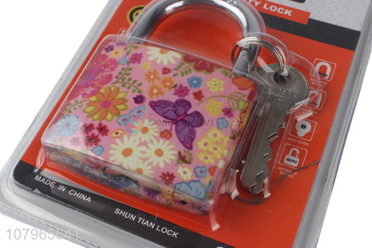 Hot selling creative printing cartoon padlock household drawer padlock