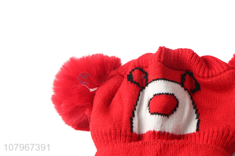 New arrival cute kids winter thermal earflap beanie children autumn hat