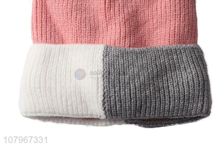 New hot sale toddler winter knitted beanie cap boy girl knitted hats