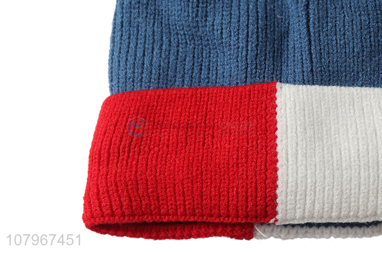 High quality kids boys girls winter knitted beanies toddler knitting cap