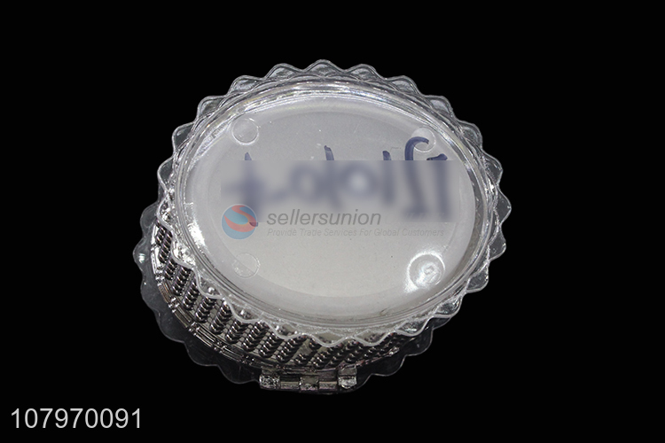 New hot sale exquisite plastic jewelry box case with flower lid