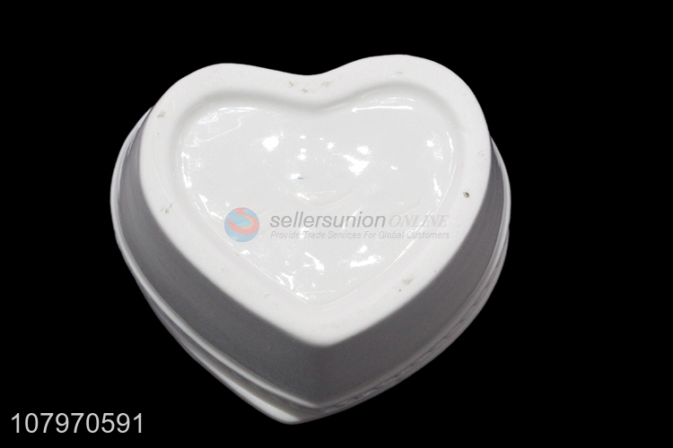 China supplier heart shaped ceramic jewelry box European style ring box