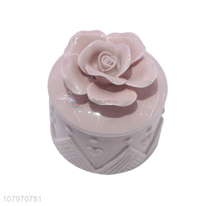 Most popular ceramic jewelry box European style embossed ring box