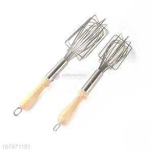 High quality hand push stainless steel egg wisk kitchen blender