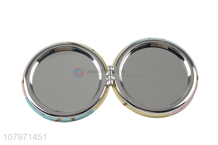 Fresh Style Round Double Sides Compact Mirror Foldable Makeup Mirror