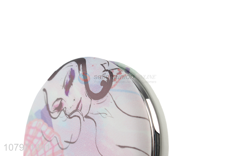 Creative Printing Double Sides Foldable Pocket Mirror Makeup Mirror