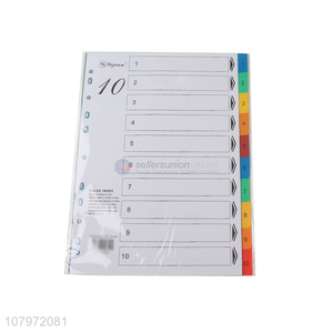 New products durable color paper index dividers file dividers for sale