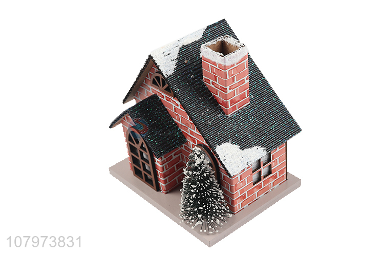 New arrival led light European style retro house for Christmas decoration