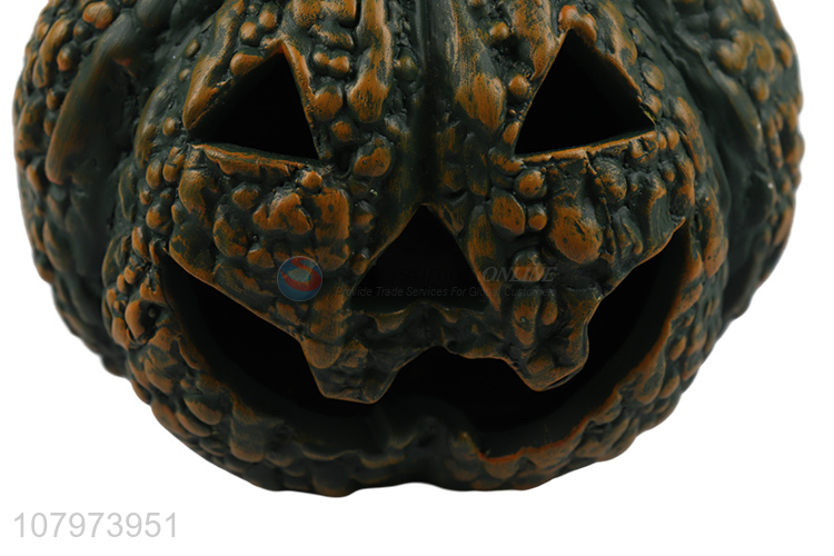 Yiwu wholesale green ceramic pumpkin ornaments for Halloween