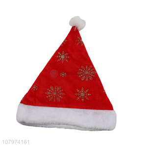 Wholesale price red plush christmas hat party cosplay dress up