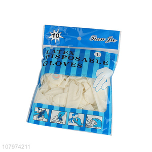 Factory direct sale white latex gloves universal disposable gloves