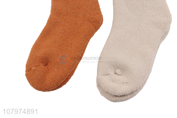 China supplier ladies thick warm socks knitted crew socks for women